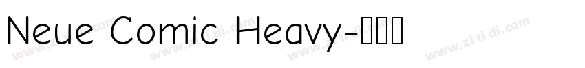 Neue Comic Heavy字体转换